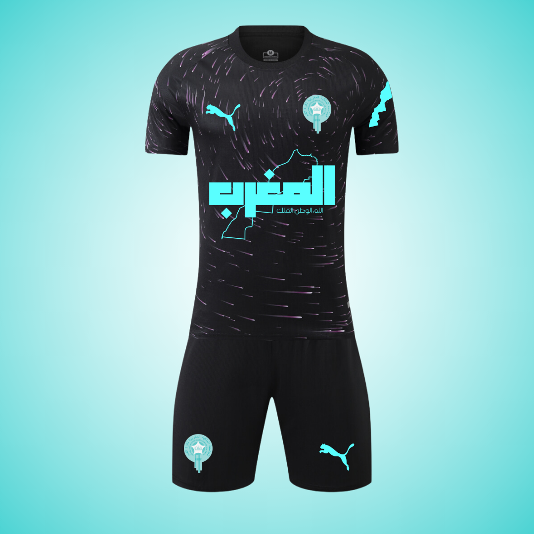 Maroc Noir/Turquoise