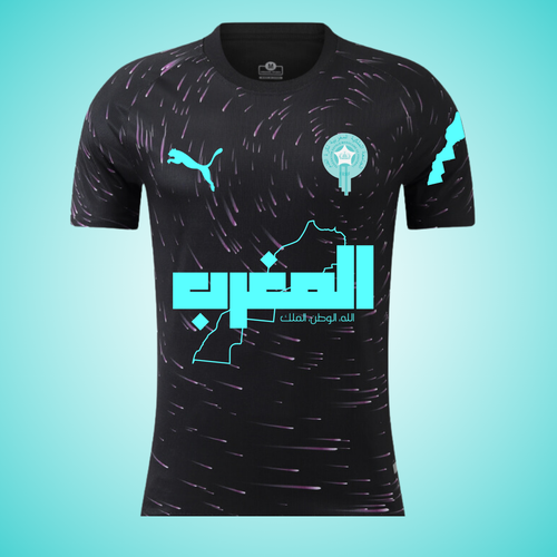 Maroc Noir/Turquoise