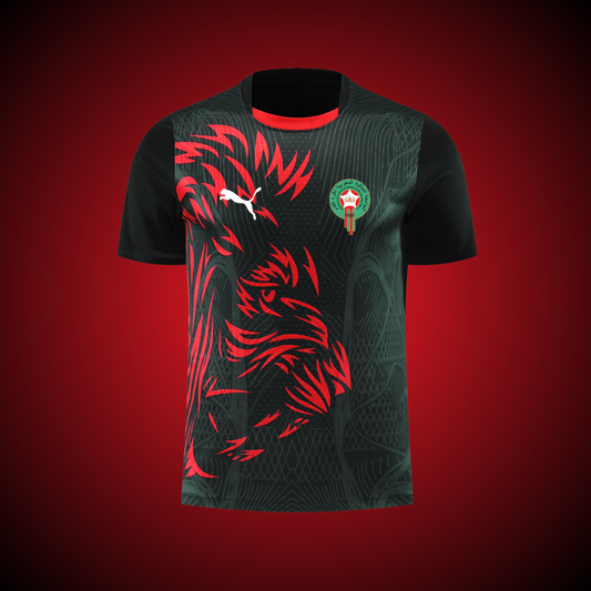 Maroc Lion noir rouge